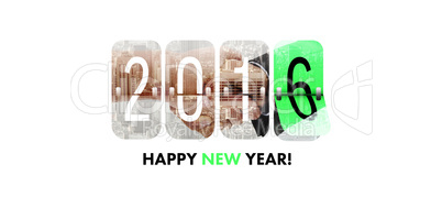 Composite image of new year graphic