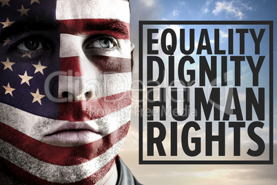 Composite image of human rights