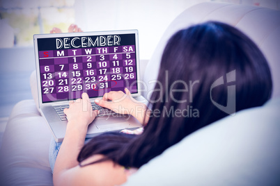 Composite image of december calendar