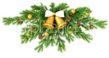 Christmas decoration isolated 3d rendering