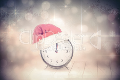 Composite image of christmas clock Composite image of christmas clock