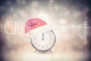 Composite image of christmas clock