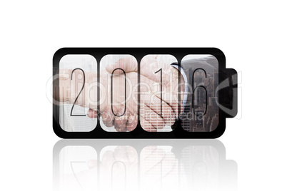 Composite image of new year graphic