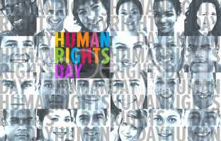 Composite image of human rights