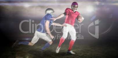 Composite image of american football players