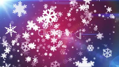 Broadcast Snow Flakes, Red Blue, Events, Loopable, HD