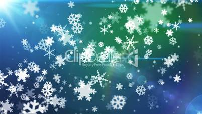 Broadcast Snow Flakes, Blue Green, Events, Loopable, HD