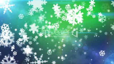 Broadcast Snow Flakes, Blue Green, Events, Loopable, HD