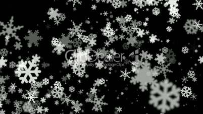 Broadcast Snow Flakes, Grayscale, Events, Loopable, HD