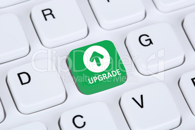 Upgrade upgraden Software Programm Icon Symbol auf Computer Tast