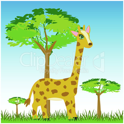 giraffe on nature.eps