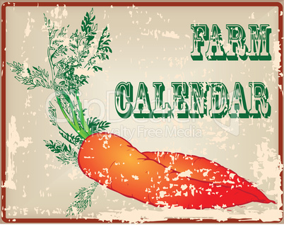 Vintage Card Farm Calendar