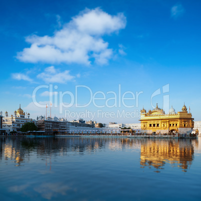 Golden Temple India blue sky