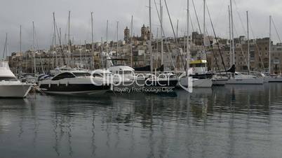 The view on Birgu and  yacht marina, Birgu, Malta