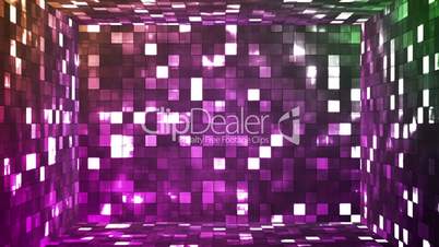 Broadcast Firey Light Hi-Tech Squares Room, Magenta Green, Abstract, Loopable, HD