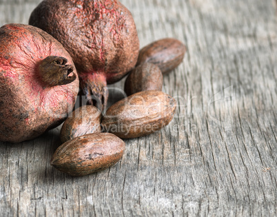 pomegranate and pecan nuts