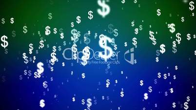 Broadcast Money Shower, Blue Green, Corporate, Loopable, HD