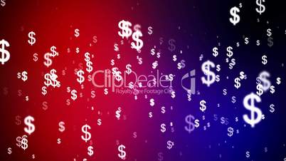 Broadcast Money Shower, Blue Red, Corporate, Loopable, HD