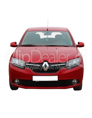 red Renault Sandero isolated