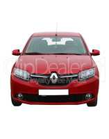 red Renault Sandero isolated