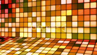Broadcast Twinkling Hi-Tech Cubes Stage, Orange Brown, Abstract, Loopable, HD