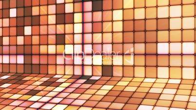 Broadcast Twinkling Hi-Tech Cubes Stage, Brown Golden, Abstract, Loopable, HD