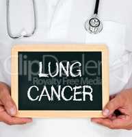 Lung Cancer - Doctor with chalkboard