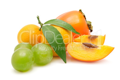 collection fruit isolated on white