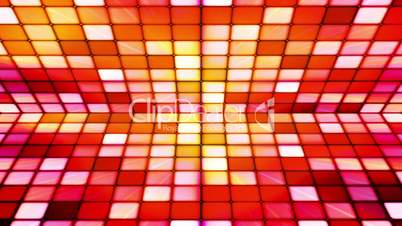 Broadcast Twinkling Hi-Tech Cubes Stage, Red Orange, Abstract, Loopable, HD