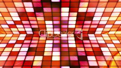 Broadcast Twinkling Hi-Tech Cubes Stage, Red Orange, Abstract, Loopable, HD