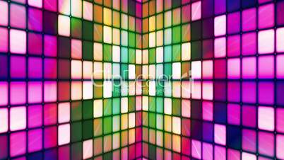 Broadcast Twinkling Hi-Tech Cubes Walls, Multi Color, Abstract, Loopable, HD