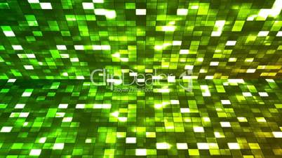 Broadcast Firey Light Hi-Tech Squares Stage, Green, Abstract, Loopable, HD