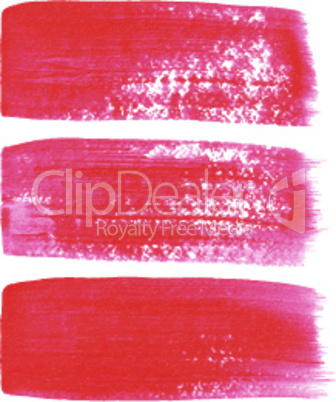 Red ink vector brush strokes