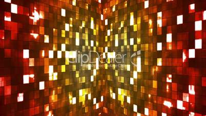 Broadcast Firey Light Hi-Tech Squares Walls, Red Yellow, Abstract, Loopable, HD