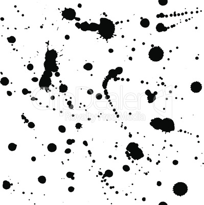 Seamless pattern. Black blots. Grunge background