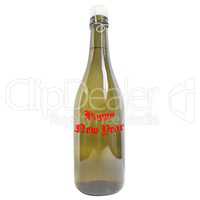 Happy New Year bottle isolated
