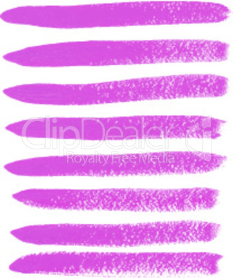 Pink ink vector brush strokes