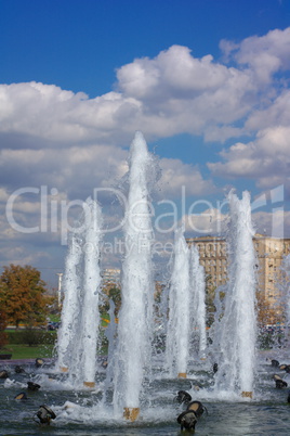 fountain on street