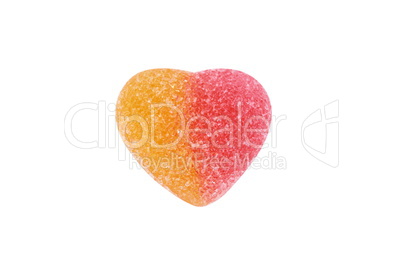 Fruit Jelly with Heart Shape Isolated