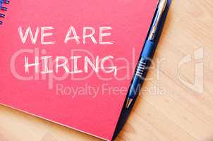 We are hiring write on notebook