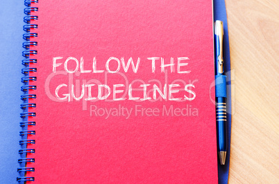 Follow the guidelines write on notebook