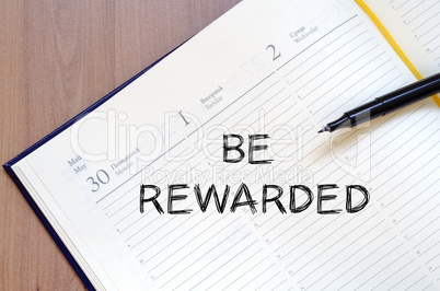 Be rewarded write on notebook