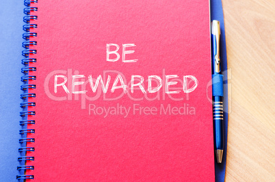 Be rewarded write on notebook