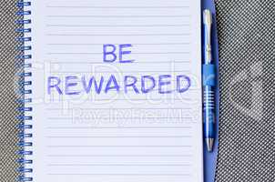 Be rewarded write on notebook
