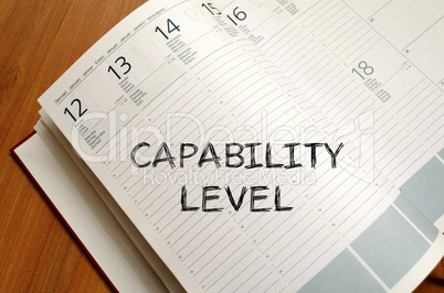 Capability level write on notebook