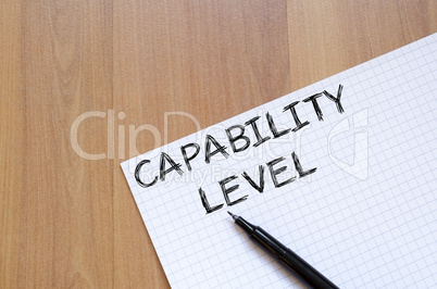 Capability level write on notebook