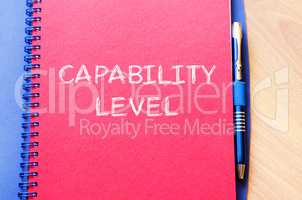 Capability level write on notebook
