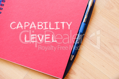 Capability level write on notebook