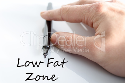 Low fat zone text concept