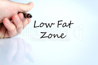 Low fat zone text concept